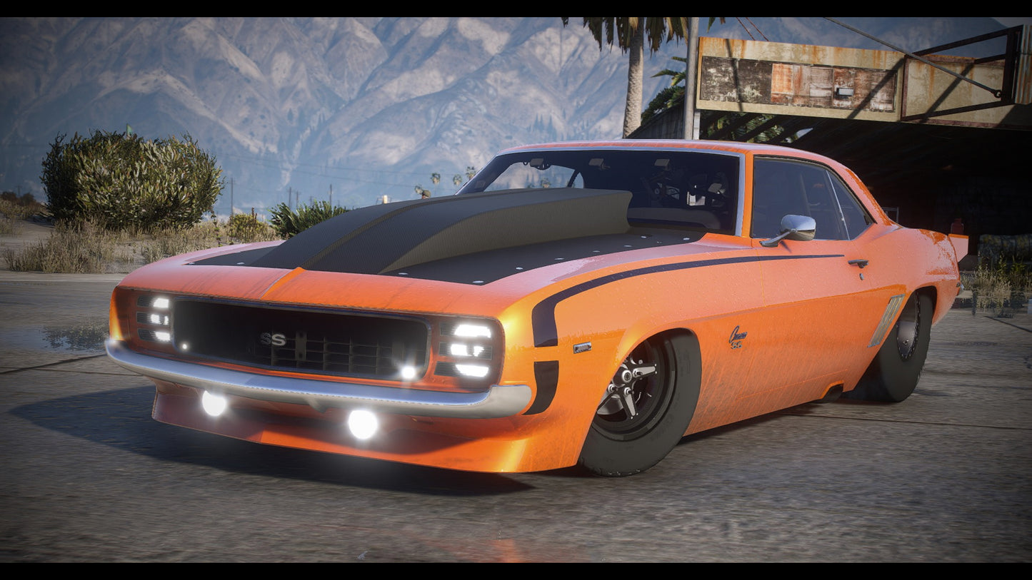1969 Chevrolet Camaro SS Drag Car "Sick Seconds" + Templated