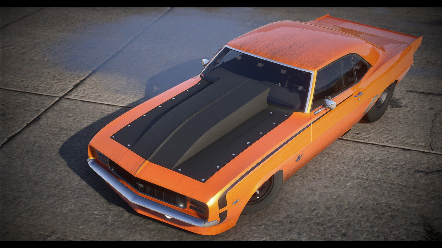 1969 Chevrolet Camaro SS Drag Car "Sick Seconds" + Templated - DEVELOPER Z3D