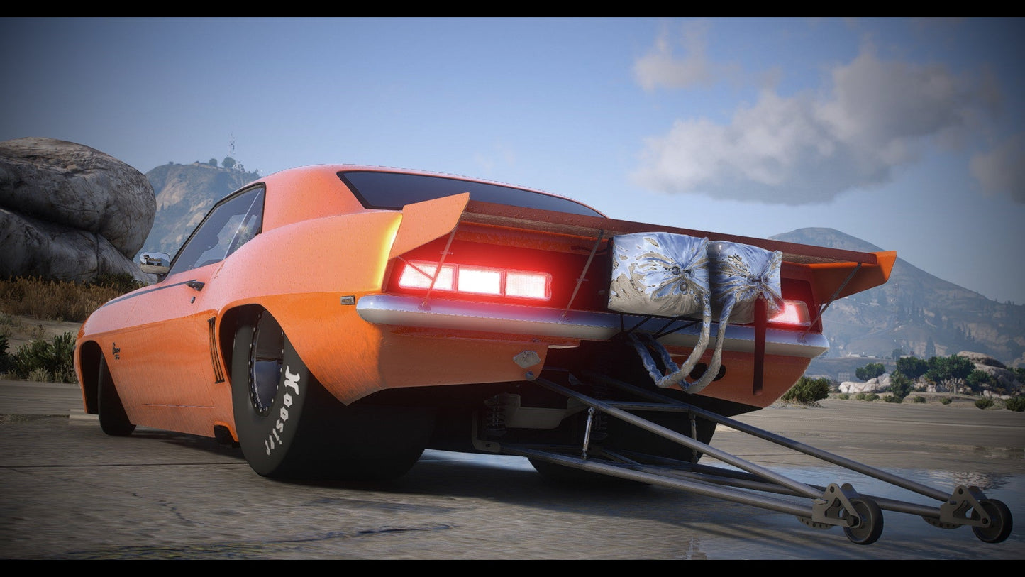 1969 Chevrolet Camaro SS Drag Car "Sick Seconds" + Templated - DEVELOPER Z3D
