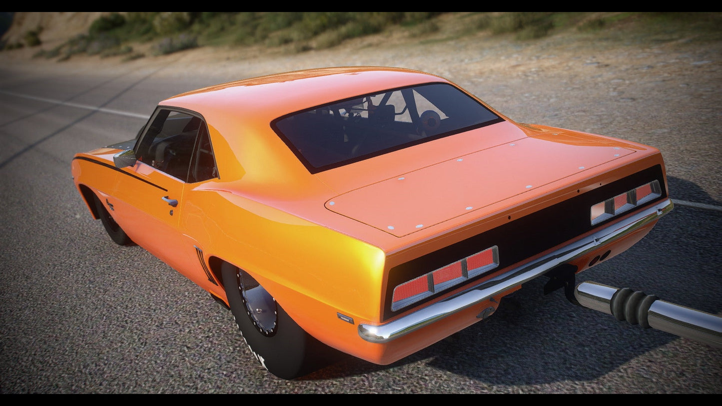 1969 Chevrolet Camaro SS Drag Car "Sick Seconds" + Templated - DEVELOPER Z3D