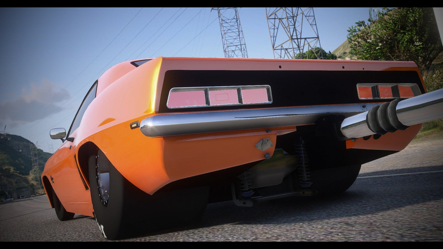 1969 Chevrolet Camaro SS Drag Car "Sick Seconds" + Templated - DEVELOPER Z3D