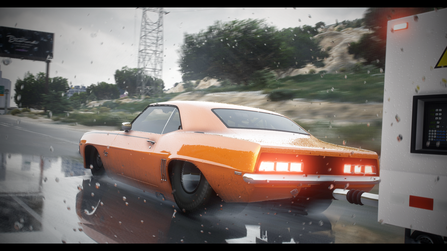 1969 Chevrolet Camaro SS Drag Car "Sick Seconds" + Templated - DEVELOPER Z3D