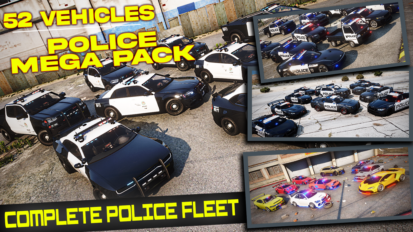 Police / LEO Mega Pack Bundle 1 | 52 VEHICLES